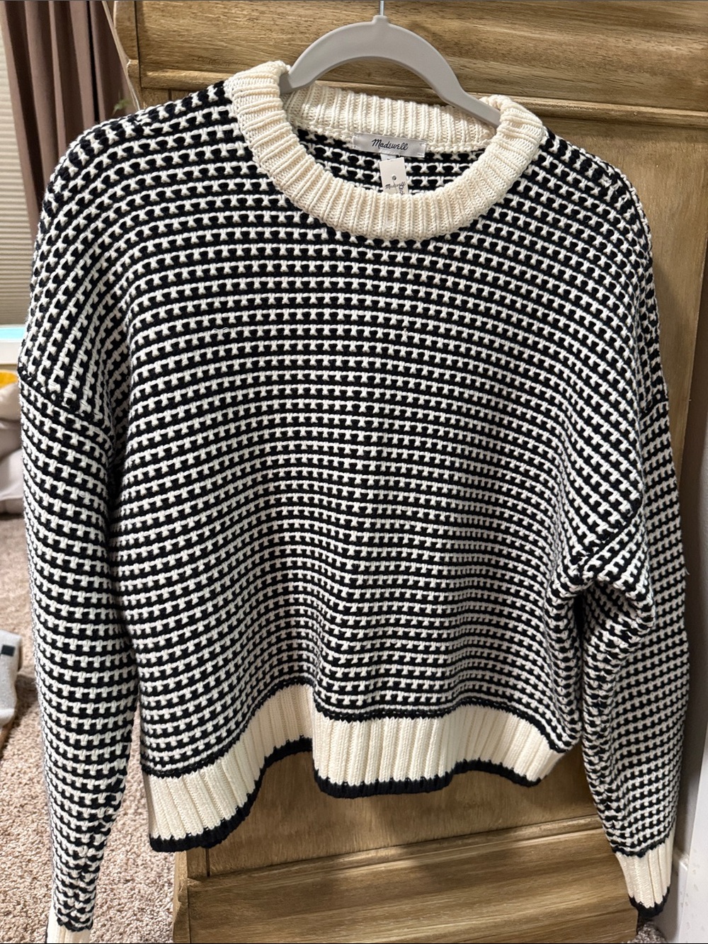 NWT Madewell Textured-Stitch Crewneck Sweater Sold Out